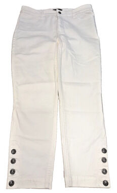 Talbots White Flawless Five Pocket Crop Jeans Petite 12P